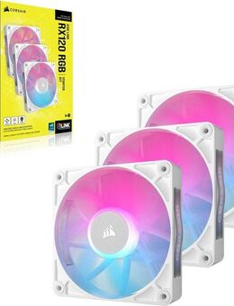 Corsair CPU Kühler iCUE LINK RX120 RGB 120-mm-PWM-Lüfter-Dreier-Starter-Kit