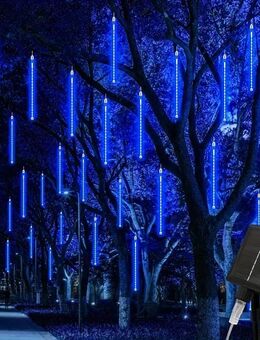 Solar-Meteor-Shower-Lichterkette – Magische Beleuchtung für Außenbereiche Blau Set453 - Ingolstadt