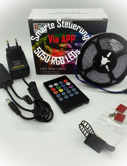 5m Smartes LED Band Strip RGB 5050 Bluetooth via App steuerbar Neu - Neumünster