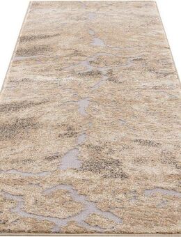 my home Läufer Marmor, rechteckig, Höhe: 12 mm, Teppich in moderner Marmor Optik, Hoch Tief Effekt, flach, einfarbig