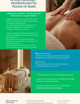 Breuss Massage – Wohlbefinden für Rücken & Seele - Ulm