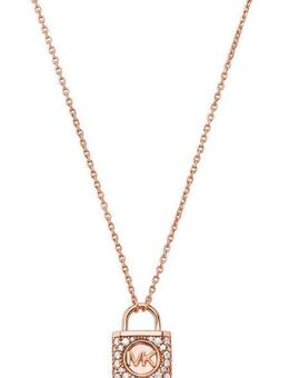 MICHAEL KORS Kette mit Anhänger PREMIUM, SCHLOSS, MKC1629AN, mit Zirkonia (synth)