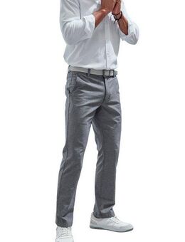 John Devin Chinohose regular-fit, lange Oxford Hose aus elastischer Baumwoll-Qualität