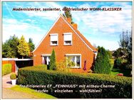 Südl. NORDSEE-KÜSTE: ein EFH "WOHN-KLASSIKER“ von privat: saniert & modernisiert mit Garage, NeGeb. auf großem Grdst. - Krummhörn