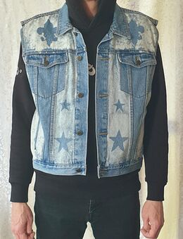 Rick Taurus Designer Jeans Weste, Gr M. gebraucht. Upcyclingkünstler. TOP👍😀😉! FP. 170€ - Bühl