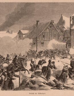 Alte Grafik : Gefecht bei Villersexel. , Krieg 1870/71 , Frankreich , Militaria , Blattgröße 24,5cm x 18,5cm , M400 - Görlitz