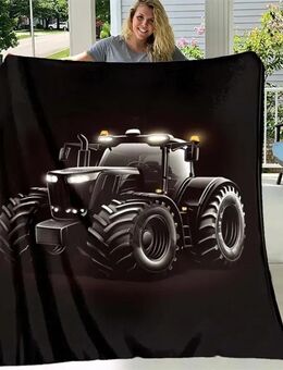Traktor-Decke für Jungen – Flauschiger Komfort für kleine Traktor-Fans Bauer Landwirtschaft 150x200cm Fendt Design 2 - Ingolstadt