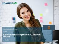B2B Content Manager (w/m/d) Vollzeit / Teilzeit - Berlin