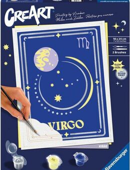 Ravensburger Malen nach Zahlen Sternzeichen (Zodiac Sign) Jungfrau, Made in Europe