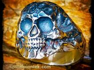 Totenkopf Ring massiv Silber 935 Skull Memento Mori signiert ! - Köln