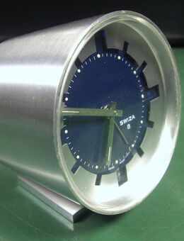 Swiza 8 Tage Wecker vitange 70’ies steel-alu-look Edition sehr sehr rar! - Oberhaching