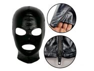 Gesichtsmaske Schwarz Maske mit Reißverschluss Lederlook Wetlook Lederoptik 15,90 €* - Villingen-Schwenningen