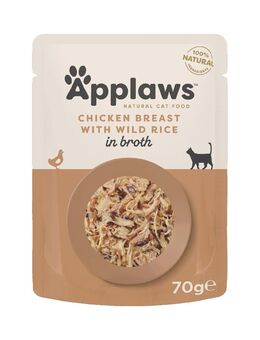 Applaws Cat Natural in Brühe 12 x 70 g - Huhn mit Wildreis