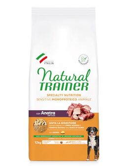 2 x 7 kg / 12 kg Natural Trainer Sensitive zum Sonderpreis! - Adult Medium & Maxi mit Ente (2 x 12 kg)