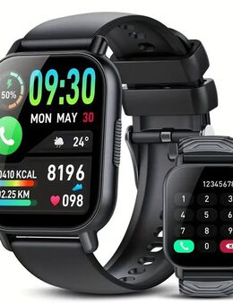 Smartwatch für Herren/Damen – 1.85-Zoll-HD-Touchscreen Fitnessuhr mit kabellosen Anrufen & Nachrichten Set352 - Wuppertal