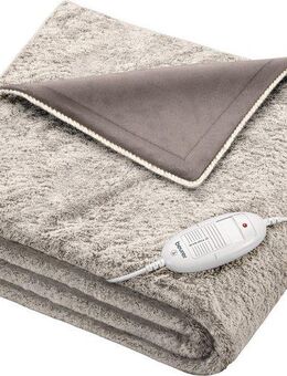 BEURER Heizdecke HD 75 nordic taupe, elektrische Wärmedecke zum Einkuscheln, 6 Temperaturstufen, kuscheliges Material, maschinenwaschbar