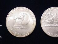 2 Eisenhower Silber Dollar Münzen im Etui 1 x 1776-1976 und 1 x 1890-1990 USA One Silverdollar Memorial Munt - Landsberg (Lech)