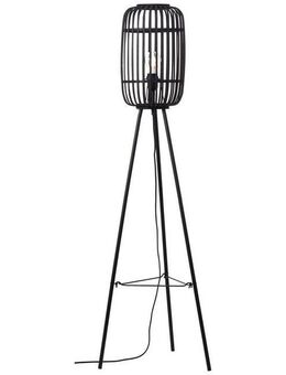 Brilliant Stehlampe Woodrow, ohne Leuchtmittel, dreibeinige Bambus Lampe, 130 x 45 cm, E27, Boho-Stil