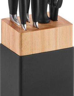 Zwilling Messerblock ***** FIVE STAR (8tlg), Messerblock mit 4 Messern + 1 Schere + 1 Wetzstahl, Birke, schwarz