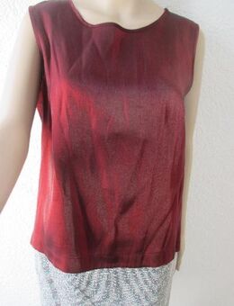 NEU * Sexy * edel * Seiden- Satin * Ärmellose * Blusen * Top ''BARISAL'' Gr. 40- 42/ M * dunkel- wein bordaux- rot * metallic * - Riedlingen