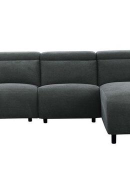 Home affaire Ecksofa SKAANE in Cord, L-Form, 274 cm, manuelle u. elektrische Funktion, rundes Design, Kopfteilverstellung, Federkernpolsterung