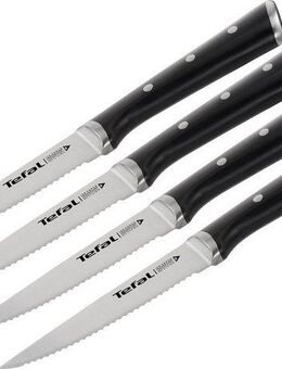 Tefal Steakbesteck K232S4 Ice Force (4-tlg), 4 Personen, Edelstahl, 11cm, Spezialmesser, langfristige Leistung, Made in Germany