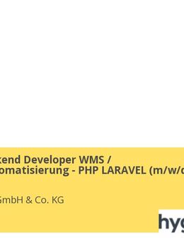 Senior Backend Developer WMS / Prozessautomatisierung - PHP LARAVEL (m/w/d) - Telgte