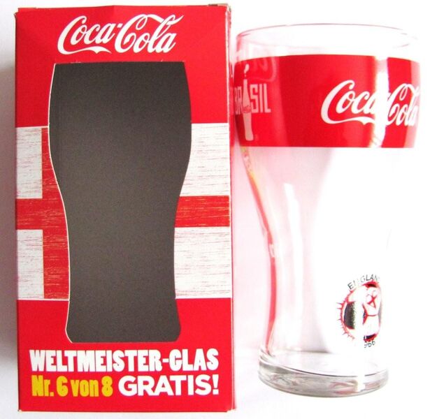 Coca Cola - Weltmeister Glas - England - zur WM 2014 - Doberschütz