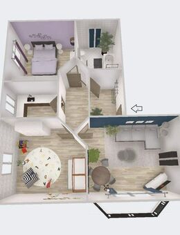 Mücke Merlau, grosszügige 3 ZKB, Sonnenbalkon, provisonsfrei - Mücke