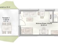 GERINGE ENERGIEKOSTEN – 1-Zimmer-Wohnung mit Terrasse und Gartenanteil - Amberg