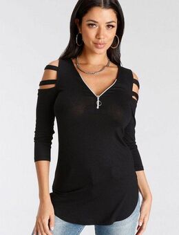 Melrose 3/4-Arm-Shirt 3/4-Ärmel, figurbetonte Passform, mit modischen Cut-Outs