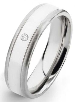 Damenring Edelstahl DE010 mit Stein - Aholming