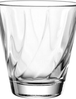 LEONARDO Gläser-Set Trinkglas, TWIST, 215 ml, 6er-Set, Glas, Whiskybecher, spülmaschinengeeignet