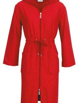 Carl Ross Unisex-Bademantel 35410, Midilänge, Baumwoll-Mix, Kapuze, Reißverschluss, Midilänge,besonders pflegeleicht