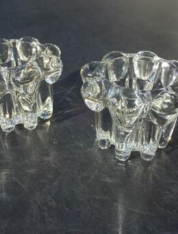 2 Glas Leuchter VMC Reims France Kerzenleuchter Kerzenhalter Bubbles Vintage zus. 5,- - Flensburg