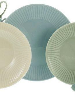 CreaTable Kombiservice Valencia Pastell, Kombi-Service 30-tlg (30-tlg), 6 Personen, Porzellan, Elegant, Boho Chic