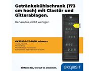 exquisit Getränkekühlschrank GKS350-1-GT-280D schwarz, 173 cm hoch, 60 cm breit, 320 L Volumen, Getränkekühlschrank mit Glastür, LED