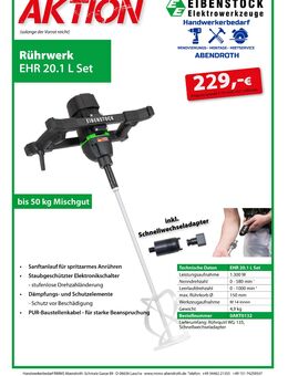 EIBENSTOCK Rührwerk EHR 20.1 L Set - AKTION - Laucha (Unstrut) Kirchscheidungen