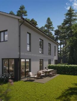 Inkl. Fußbodenheizung, Terrasse, Grundstück, zwei Stellplätzen usw.: Neubau-Doppelhaus in Bernau - Bernau (Berlin)