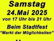Abendflohmarkt am Samstag den 24.Mai 2025 beim "Markt der Möglichkeiten" in 58675 Hemer in der Fußgängerzone/Haupstraße - Dortmund Wickede