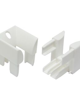 Einlauftrichter | für Kunststoff Rollladen-Führungsschiene 930 | Farbe: weiß und braun | Trichtermaße: 40 x 37 mm - Moers