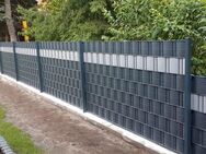 25m Doppelstabmattenzaun, H-1,03, 6/5/6 mit 1 Eckpfosten - Bremerhaven