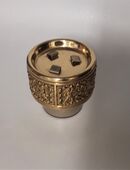 alter Kerzenständer / Kerzenhalter - aus Messing Jugendstil von Erhard und Söhne - aus den 60ziger Jahren in 8253