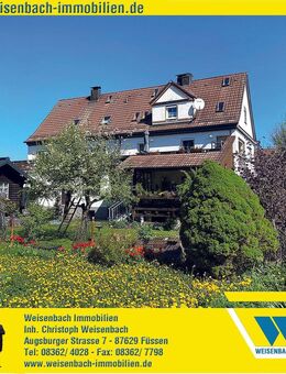 Pure Großzügigkeit in sonniger Lage trifft herrlichen und unverbaubaren Bergblick - Füssen