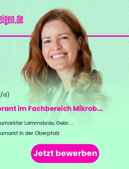 Laborant im Fachbereich Mikrobiologie (m/w/d) - Neumarkt (Oberpfalz)