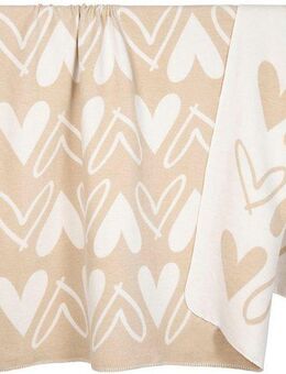 Wohndecke Heart, PAD, mit Wendefunktion, Motiv Herzen, gekettelter Zierstich, 150x200 cm