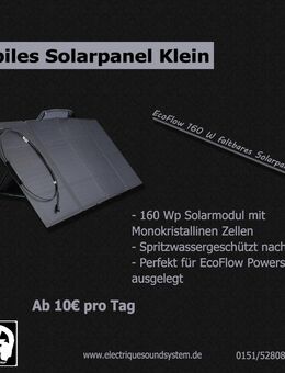 [VERMIETUNG] Mobiles Flexibles Solarpanel Klein Ecoflow - Magdeburg