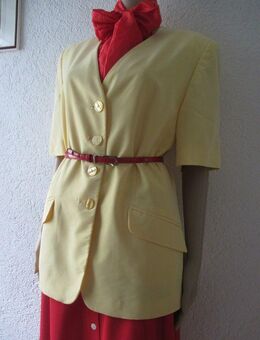 NEU * Edel * Original VINTAGE * Kurzarm * Kostüm * Anzug * Sommer * BLAZER "BRIDGE" Gr. 38- 40- 42 S- M * vanille- gelb * - Riedlingen