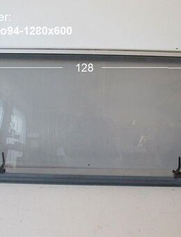Bürstner Wohnmobil-Fenster ca 128 x 60 gebr. Roxite 94 D399 (zB für Fiat290 Aufbau BJ94) Sonderpreis (Folienreste komplette Innenscheibe) - Schotten Zentrum