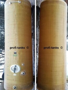 P93 gebrauchter 11.000 L Polyestertank GFK Juno-Tank vertikal stehend Rapsöltank Molketank Melassetank Futtermitteltank Wassertank Lagertank Gülletank - Nordhorn